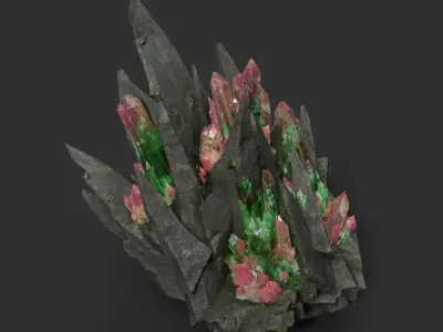Spiky Mine Rock Mineral 220630 - Ultra HD 16K Textures Low-poly 3D model