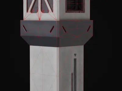 Sci-Fi Pilar Low-poly 3D Model Low-poly 3D model