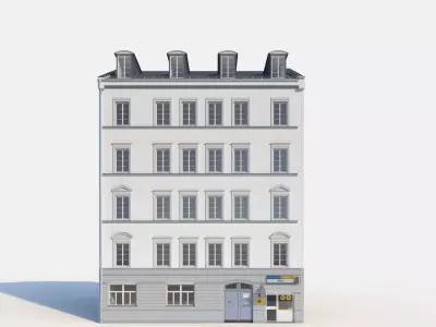 FREE Residential City Building - Row - 08 - Kiosk Free 3D model