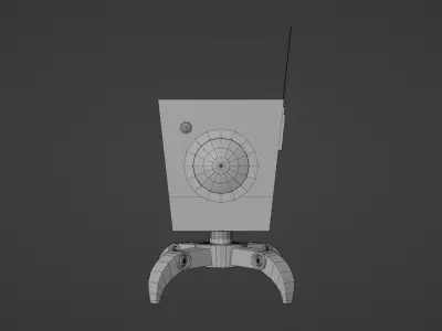Rigged Stylized Robot Low-poly 3D model Low-poly 3D model
