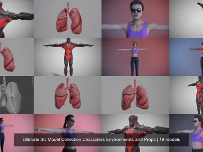 Ultimate 3D Model Collection Characters Environments and Props 3D Model Pack