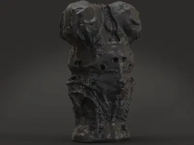 Biomorphic Horror Totem Stl statue figurine  3D print model