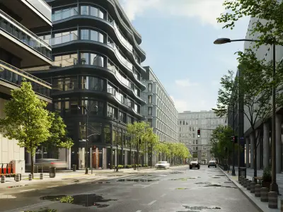 Archmodels vol 304 -  medium-sized modern city buildings 3D model