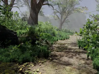 Forest path Scene 3D model