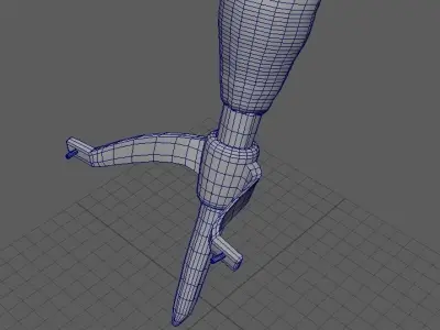 Simple Medieval Torch with Holder Low-poly 3D model