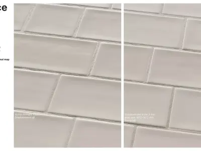 Subway and Square Tiles in Flemish Bond Layout Texture