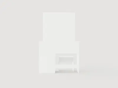 Hakebo Makeup Table 94 Cm With Led Lighting Low-poly 3D model