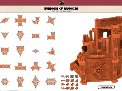 Damocles City Builder - Industrial Voltria - Modular Buildings 3D print model
