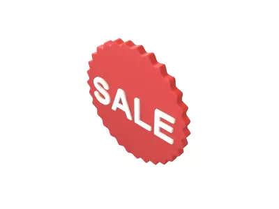 Sale Icon v2 001 Low-poly 3D model