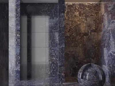 Marble wall 252 3D model