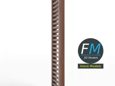 Louver window blind 3D model