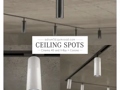 Spot set for Cinema 4D V-Ray and Corona 3D model