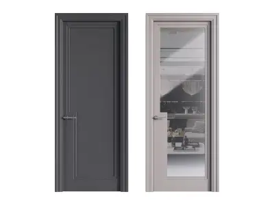 Modern entrance door 52 3D model
