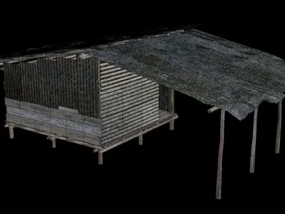 Thai Old Hut 3D model