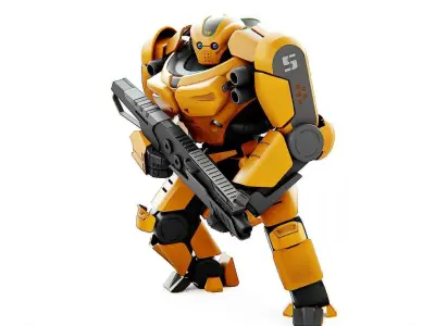 DOOM FIGHTER-V3   RIGGED 3D model
