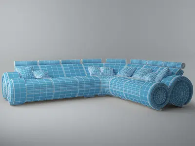 Modern Sofa 6x 3D model