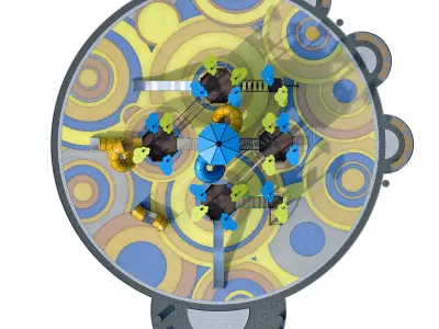 Large childrens playground complex 3D model