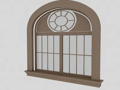 Pavilion Window 2 Low-poly 3D model