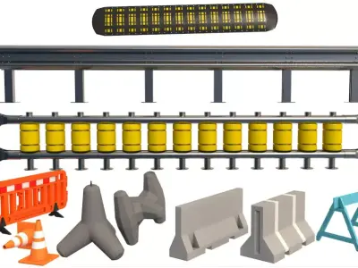 Street Elements Set 3D model