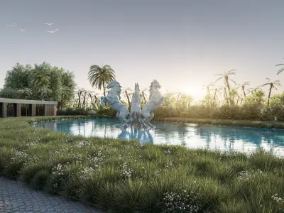 Qatar Horse Club 3D model