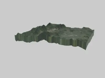 Medellin City  Low-poly 3D model