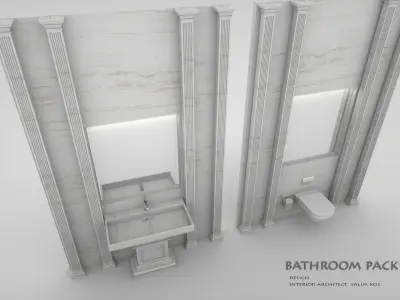 bathroom pack Low-poly 3D model