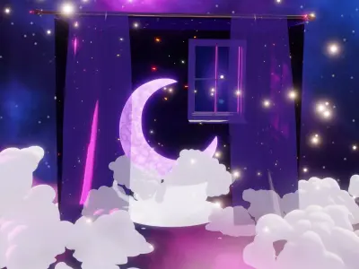 Moon Latte Clouds 3D model