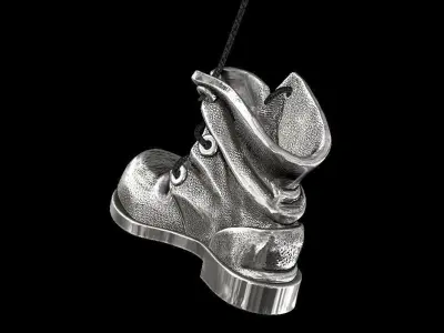 Pendant old shoe silver street collection 3D print model