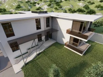 Casa Scene-villa-modern house 3D model 93