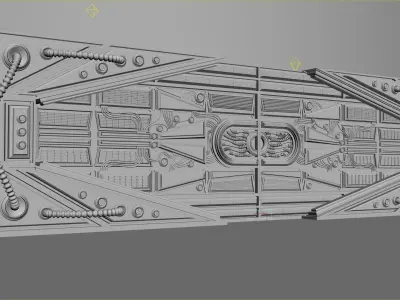 METAL DOOR SCI-FI 3D model