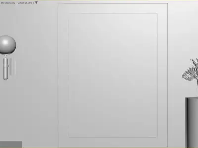 Modern abstract wall paintings 3D model