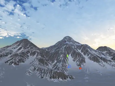  Snow Mountain - Low Poly Low-poly 3D model