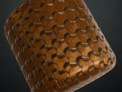 Rustic Brown Metal Sci-Fi PBR Seamless Texture