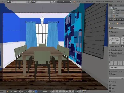 10 Sitter Dining Set 2 3D model