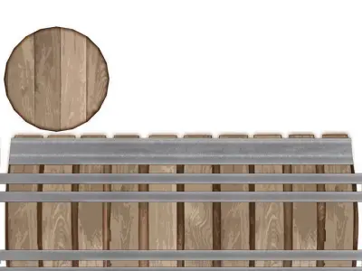 Old West Town AAA Low-poly 3D model