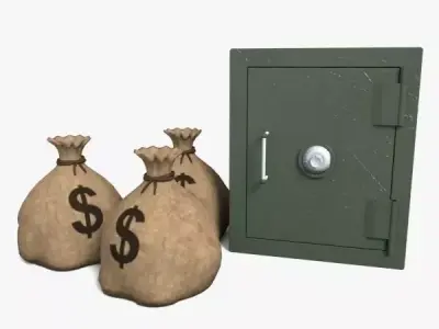 Safe and Sacks of Money 3D model