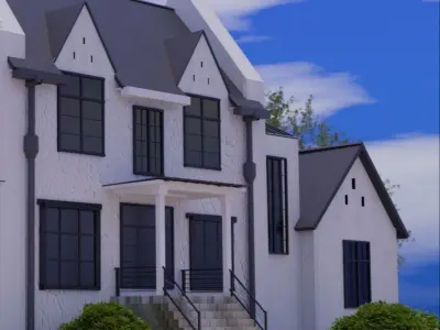 House with shutters 3D model