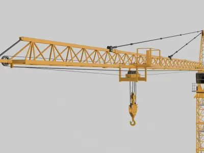 Tower Crane Animated 3D model