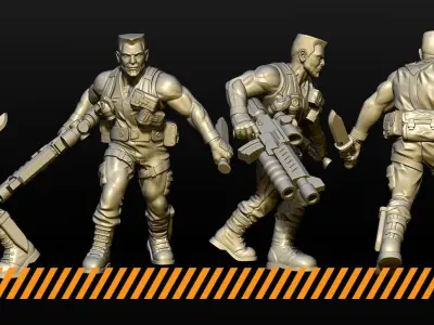 Jungle Fighters team1 3D print model