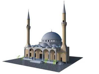 Mosque Infrastructure 3D model