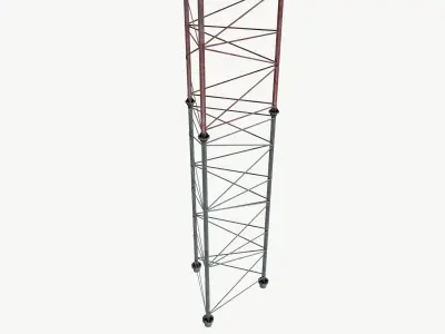 Small tower frame Low-poly 3D model