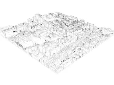 London city tile Level 2 block TQ3280 South West 3D model