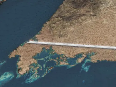 Neom - The Line Low-poly 3D model