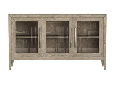 FRENCH CONTEMPORARY GLASS TRIPLE-DOOR SIDEBOARD 3D model