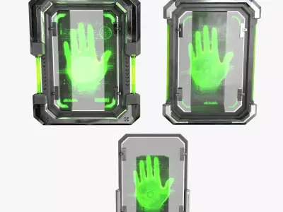 Sci-Fi Digital Hand Scanner Collection 3D Model Pack