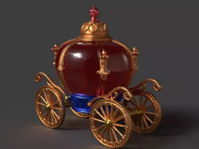 Chinese Ancient Carriage Figure  3D model