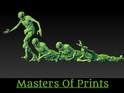 infected zombies vol 3     4 models 3D print model