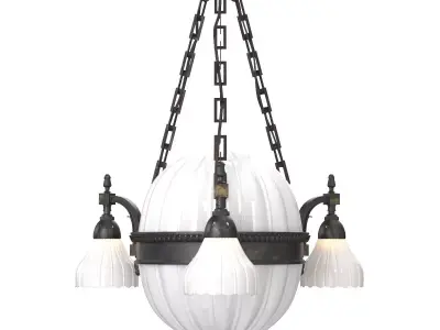 Moonstone Chandelier by Jefferson and Co England Circa 1910 3D model