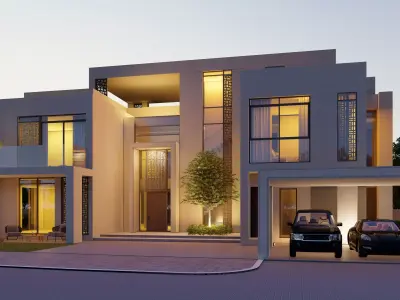 Villa visualization 3D model