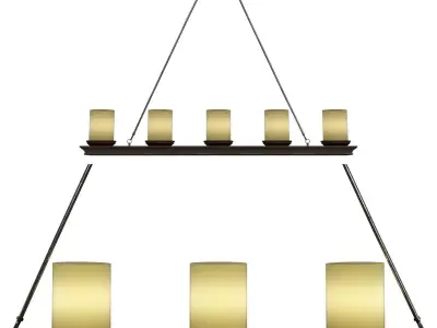 Pottery barn Veranda Linear Chandelier 3D model